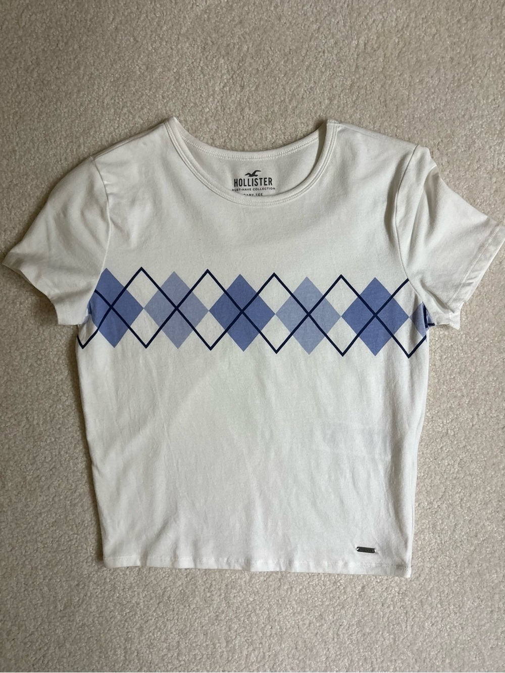 HOLLISTER CROPPED BABY TEE STRETCH SIZE M NWOT - Picture 2 of 9